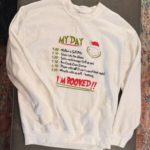 Gildan White Holiday Schedule Sweatshirt